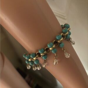 Elegant Turquoise and Gold Bracelet